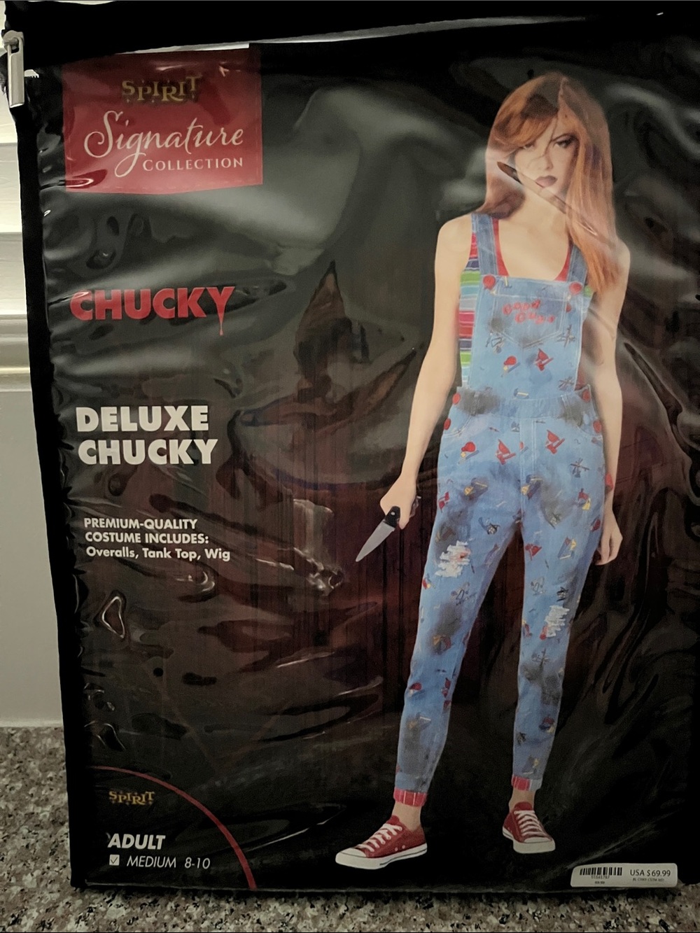 Deluxe Chucky Women's Blue Overalls Costume